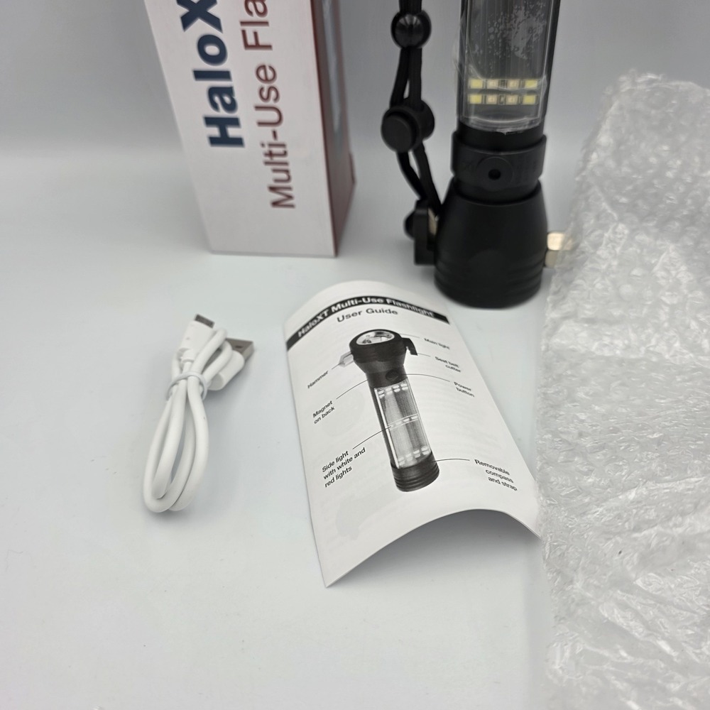 4Patriots HaloXT Rechargeable LED Flashlight Solar Powered Charger Multi-Use New - Picture 3 of 6